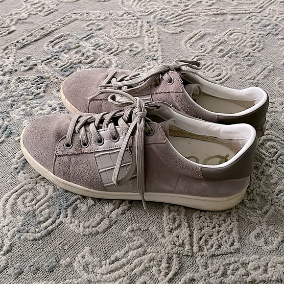 Sam Edelman Marquette Putty Suede Leather Sneakers. Size 7.5 - Picture 1 of 4
